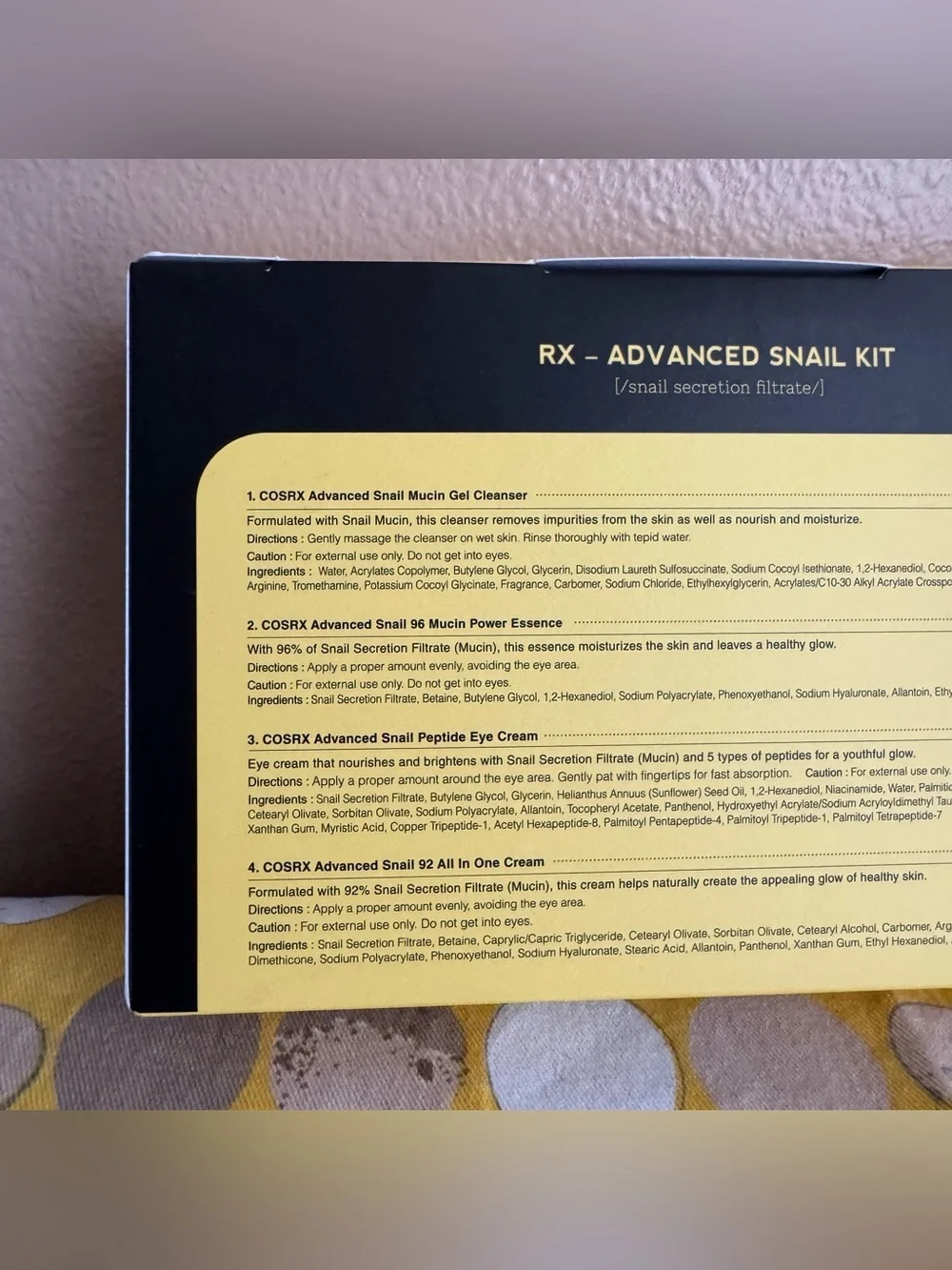 COSRX NIB All About Snail 4-Step Kit
